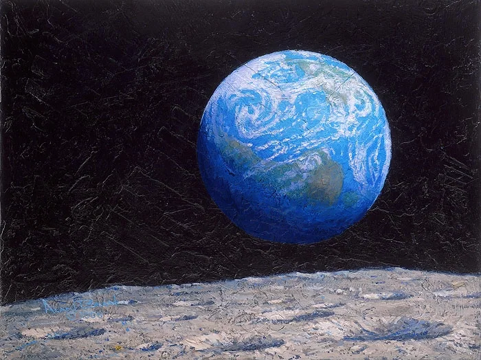 The Source of Intelligent Life by Alan Bean — Giclee On Canvas