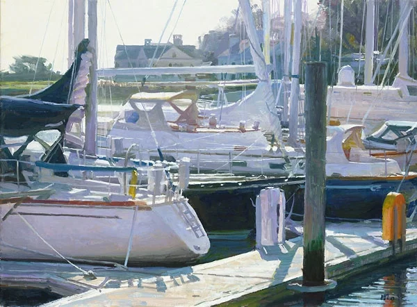 Southport Marina by Mo Dafeng  — Giclee On Canvas