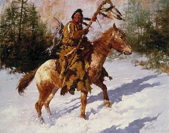 Winter Coat by Howard Terpning — Artist Proof Lithograph