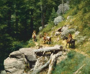 Howard Terpning - TRAIL IN THE BITTER ROOTS