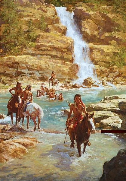 VANISHING PONY TRACKS by Howard Terpning — Giclee On Canvas Artist Proof