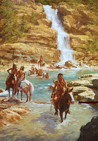 VANISHING PONY TRACKS by Howard Terpning