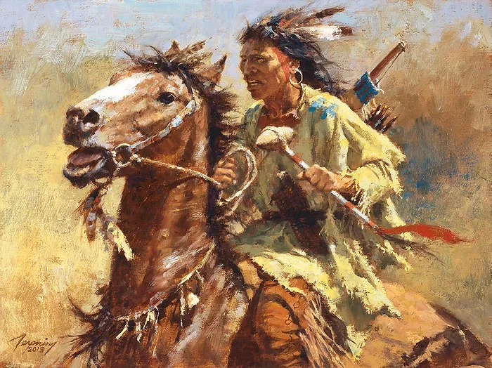 WAR CHIEF by Howard Terpning — Giclee On Canvas Artist Proof
