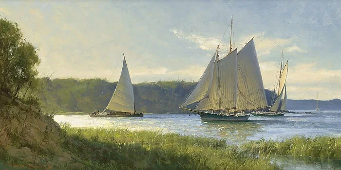 Working the River by Don Demers — Giclee On Canvas