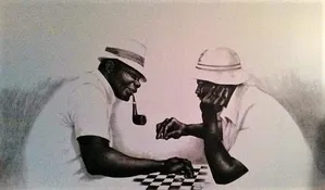 Gilbert Young - CHECKER PLAYERS