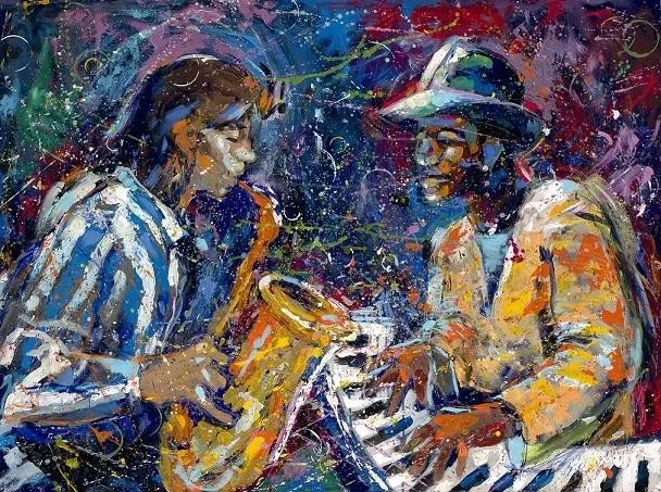 JAZZIN' IN THE PARK - ALEX BUGNON by Gilbert Young — Giclee On Canvas