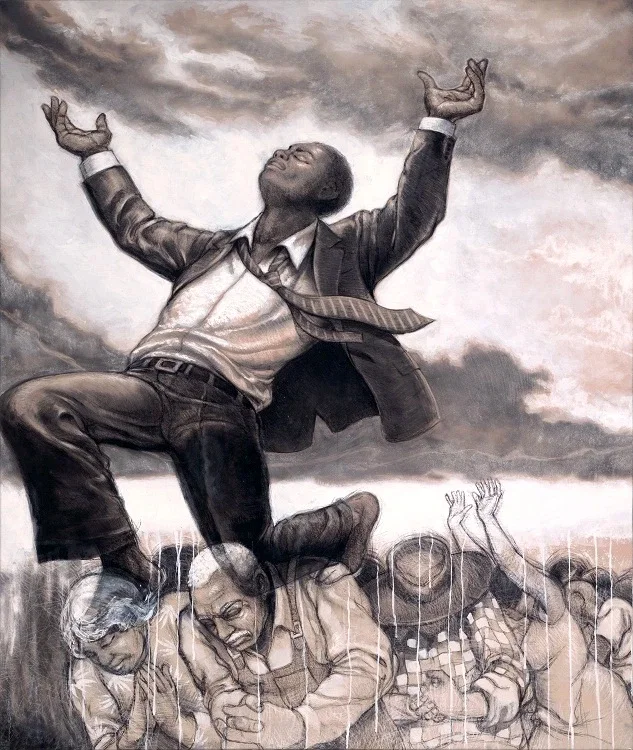 On Their Shoulders by Gilbert Young — Giclee On Canvas