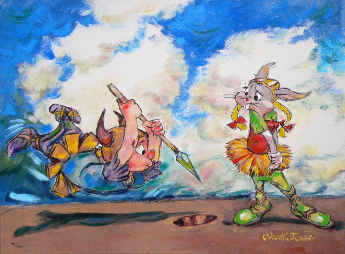 Spear And Magic Helmet by Chuck Jones — Giclee On Canvas