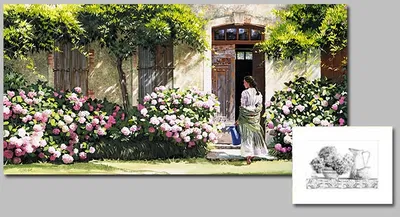 Heide Presse - LE MATIN DANS LE JARDIN (REMARQUE) L.E. PRINT