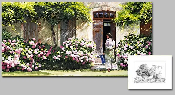 LE MATIN DANS LE JARDIN (REMARQUE) L.E. PRINT by Heide Presse