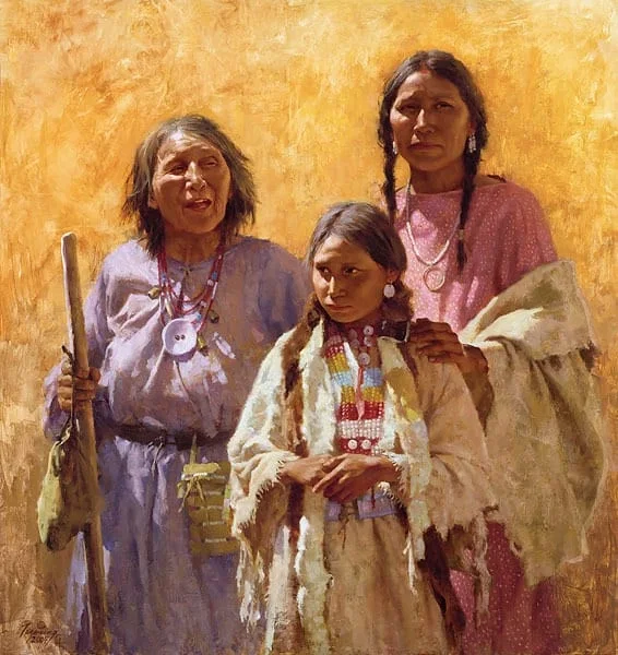 Three Generations by Howard Terpning — Canvas
