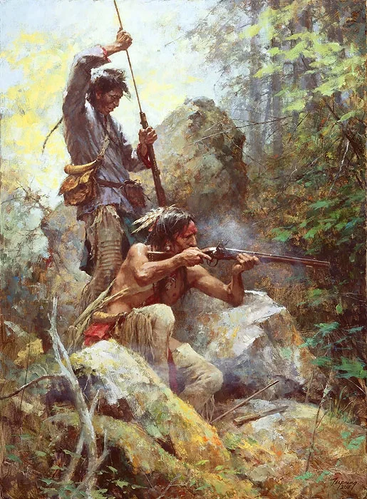 White Man Fire Sticks Masterwork Canvas Edition) by Howard Terpning — Giclee On Canvas Artist Proof