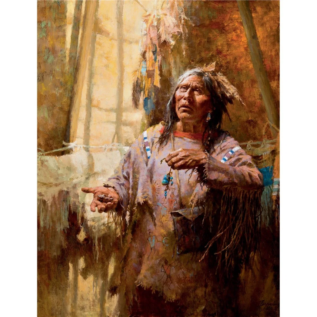 Calling the Buffalo Limited Edition by Howard Terpning — Giclee On Canvas