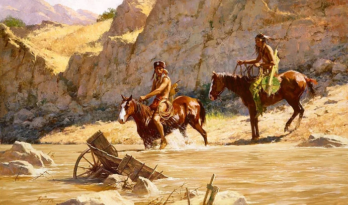 The Rivers Gift by Howard Terpning — Giclee On Canvas Artist Proof