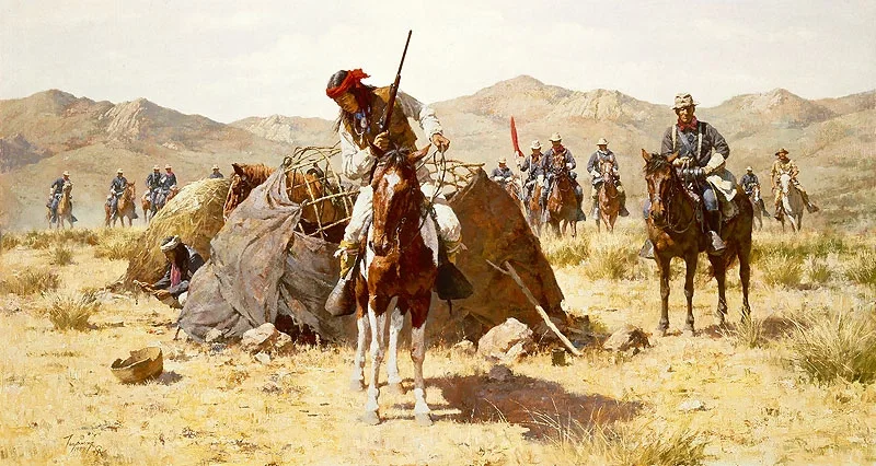 The Second Geronimo Campaign by Howard Terpning — Master Works Edition On Canvas
