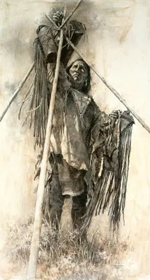 Howard Terpning - Guarding the Lodge