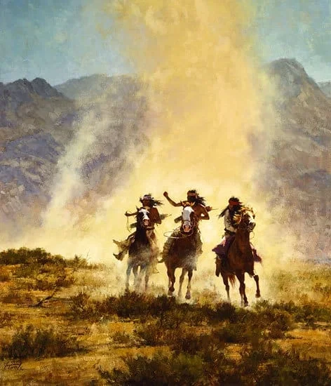 Chased by the Devil by Howard Terpning — Giclee On Canvas