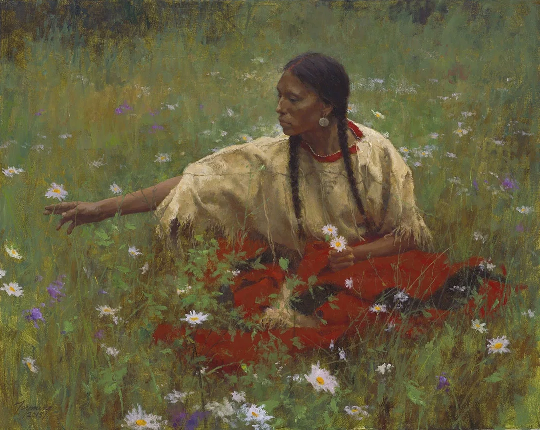 Beauty in the Field by Howard Terpning — Giclee On Canvas Artist Proof