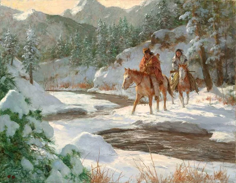 Cold Makers Bridge by Howard Terpning — Giclee On Canvas
