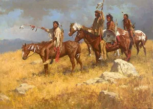 Howard Terpning - Horsebacks on the Far Ridge