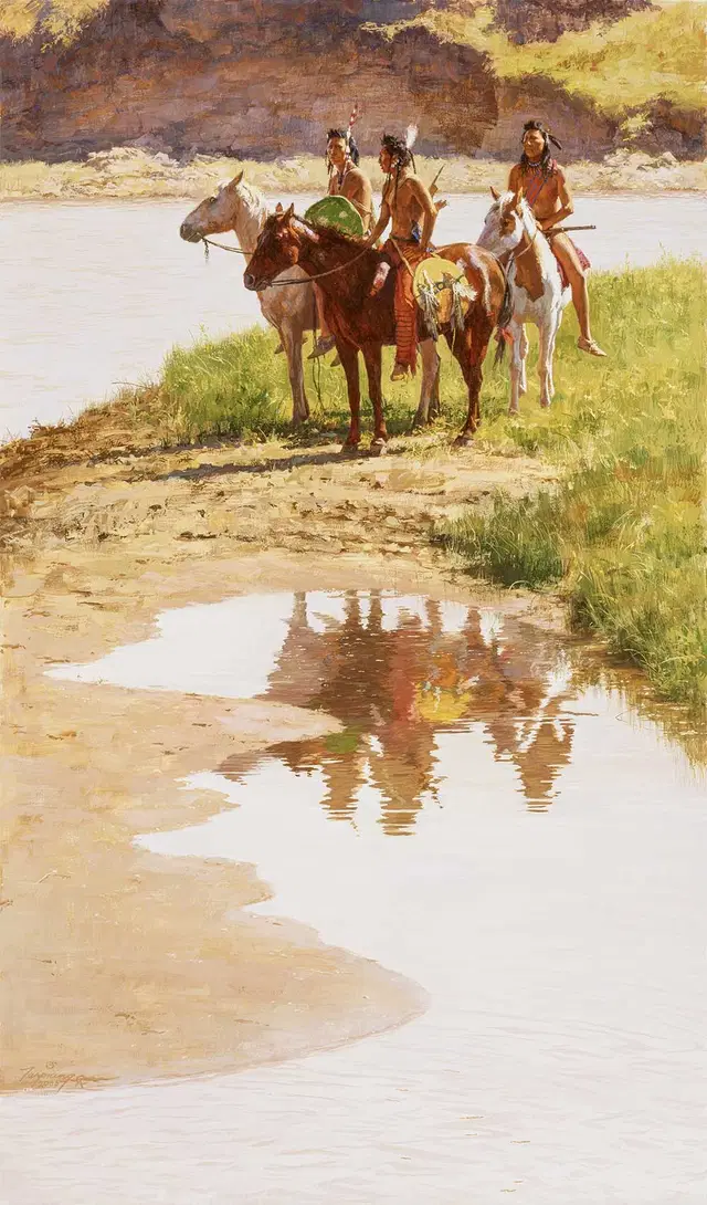 Howard Terpning - River Crow