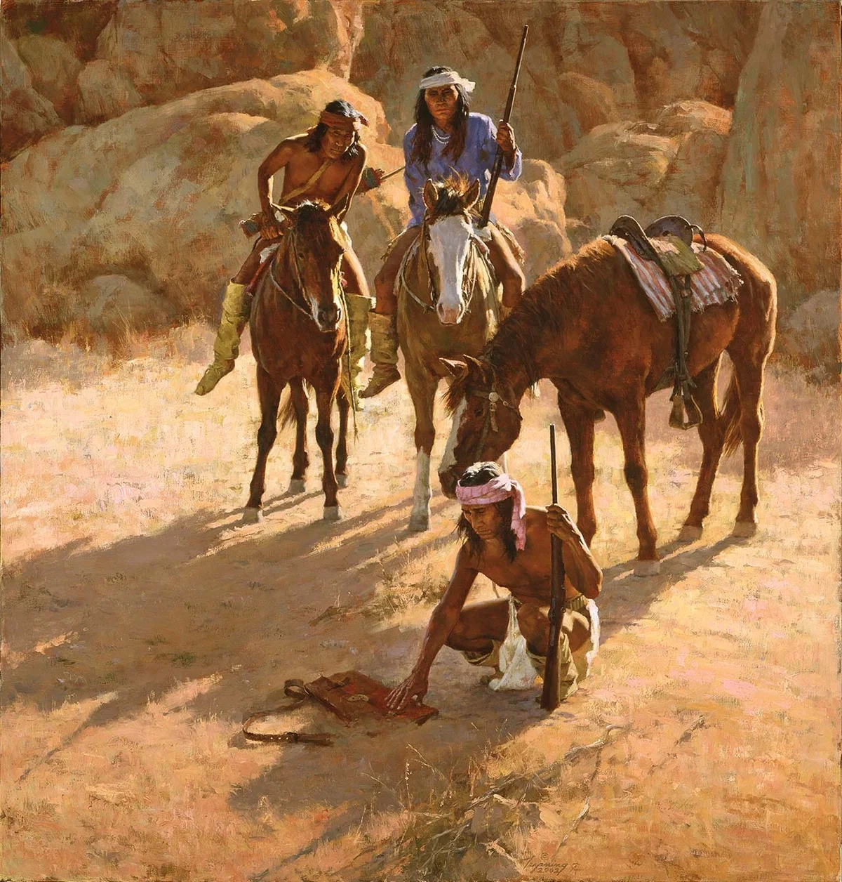 The Missing Dispatch Case by Howard Terpning — Giclee On Canvas
