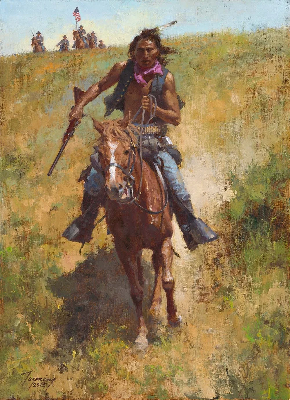 Working for the Government by Howard Terpning — Giclee On Canvas Artist Proof