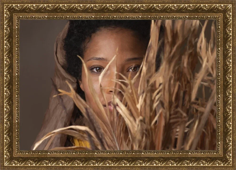 Bless These Palms and Make Them Holy Framed Gold by Kristina Linton — Giclee On Canvas