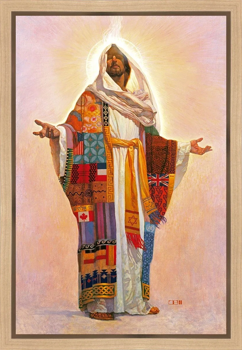 The Coat of Many Colors Maple Wood Float Frame by Thomas Blackshear II — Gallery Wrapped Giclee On Canvas
