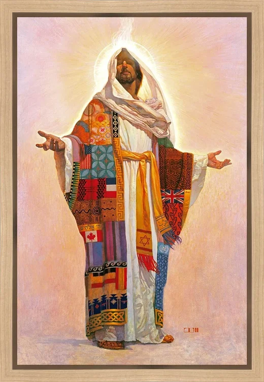 The Coat of Many Colors Maple Wood Float Frame by Thomas Blackshear II
