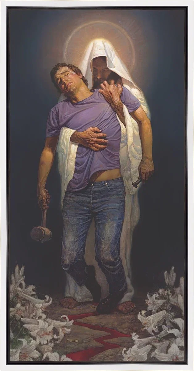 Forgiven White Float Frame by Thomas Blackshear II — Gallery Wrapped Giclee On Canvas