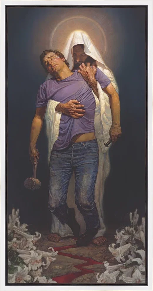 Forgiven White Float Frame by Thomas Blackshear II