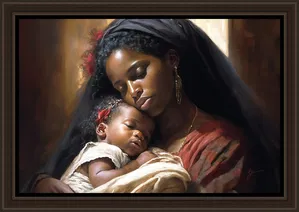 Greg Collins - Sanctuary of Love Framed Brown & Gold