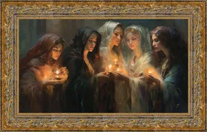 Greg Collins - The Five Wise Virgins Framed Gold