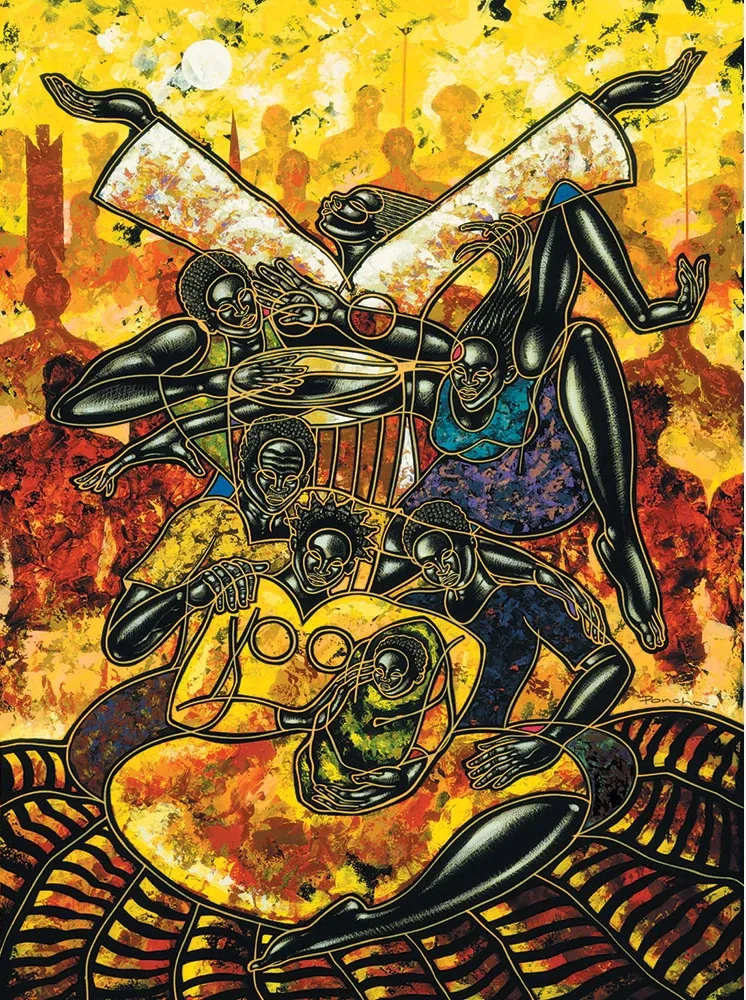 I Am Because Of The We by Larry Poncho Brown — Offset Lithograph Remarque