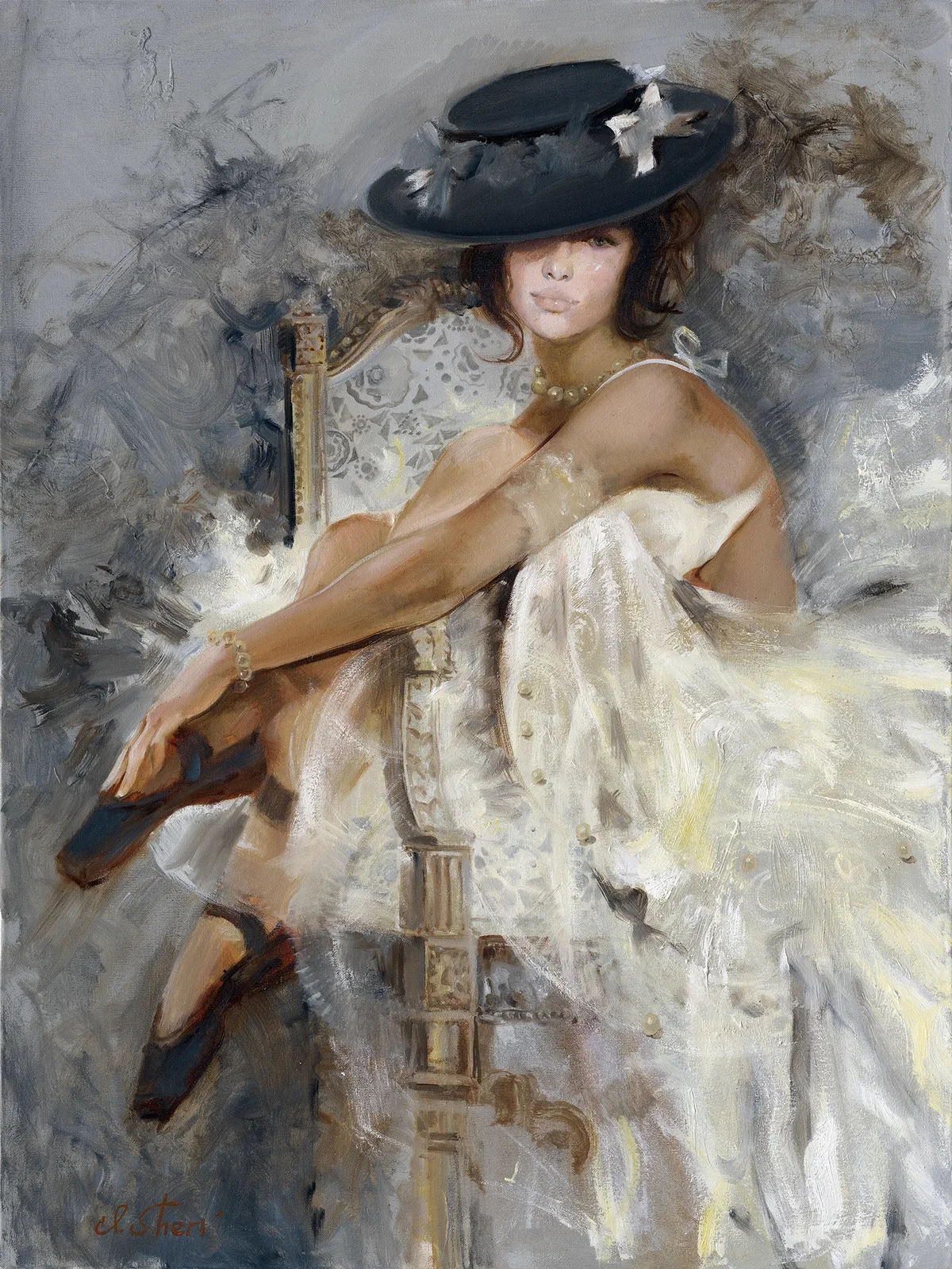 After The Show by Irene Sheri — Hand-Embellished Giclee on Canvas