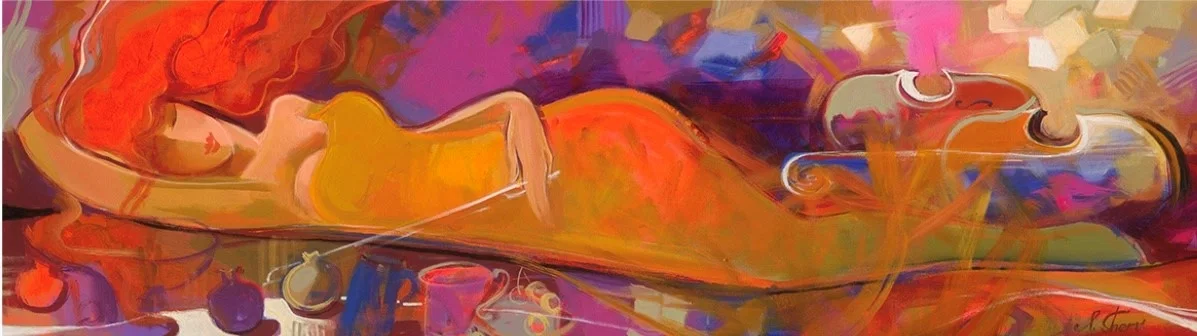 Four Elements: Fire by Irene Sheri — Hand-Embellished Giclee on Canvas