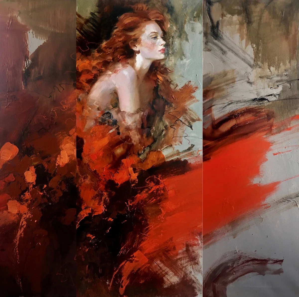 Looking Ahead by Irene Sheri — Hand-Embellished Giclee on Canvas