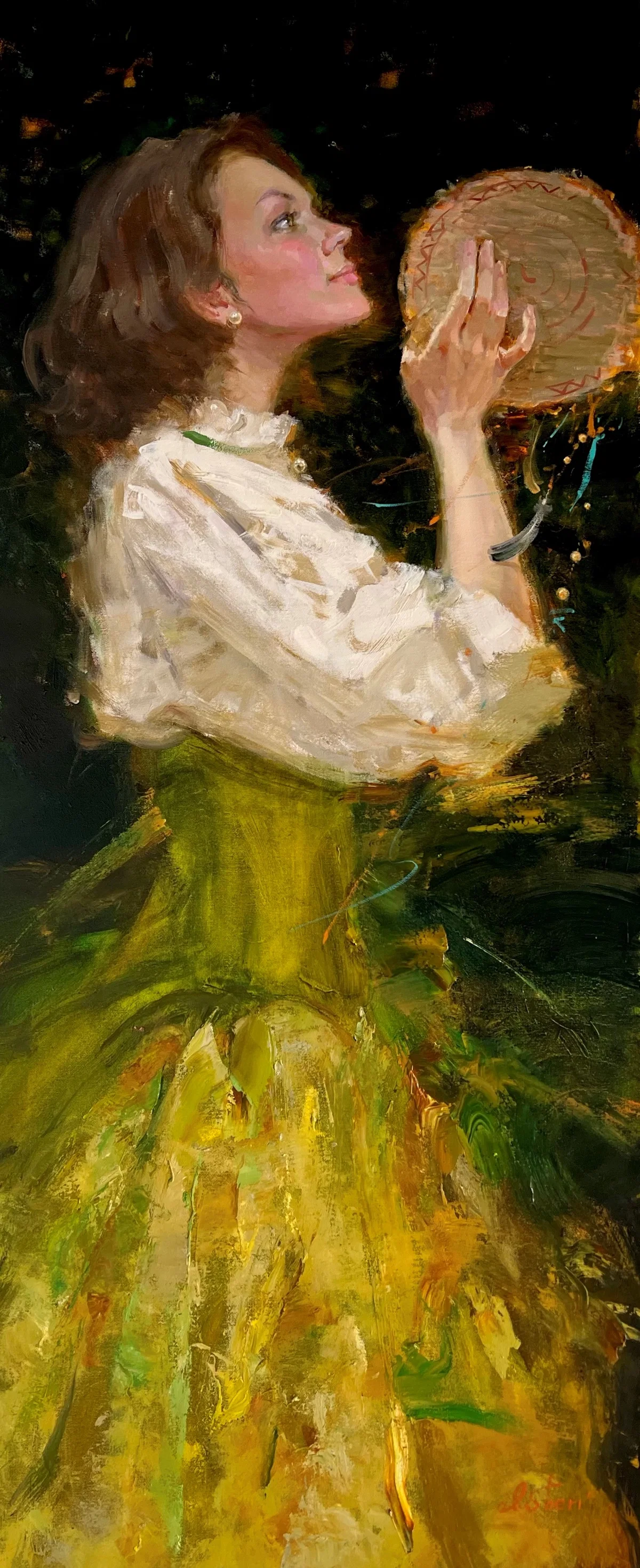 Song to Spirits by Irene Sheri — Hand-Embellished Giclee on Canvas