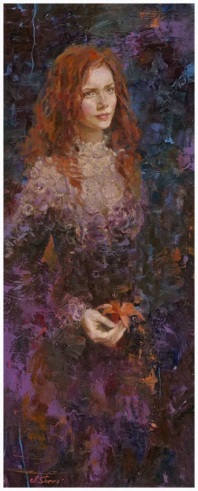 Scarlet by Irene Sheri — Hand-Embellished Giclee on Canvas