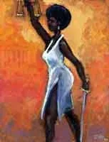 Lady Justice by Ted Ellis — Giclee On Paper