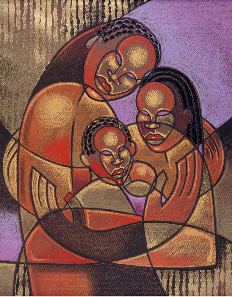 Interlocked Family by Larry Poncho Brown — Giclee On Paper Remarque
