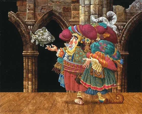 Levi Levitates A Stone Fish Limited Edition Print by James Christensen