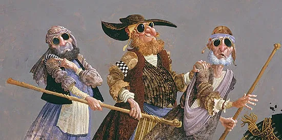 The Blind Leading the Blind by James Christensen — Giclee On Canvas Artist Proof