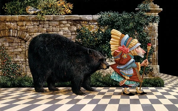 Lawrence Pretended Not to Notice That a Bear Had Become Anniversary Edition by James Christensen — Giclee On Canvas Artist Proof