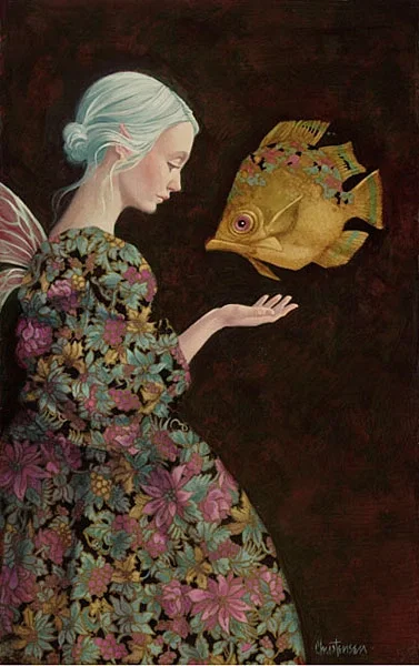 Finding Your Fish SMALLWORK EDITION by James Christensen — Giclee On Canvas