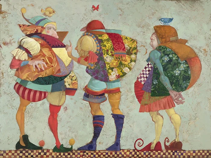 Three Clowns by James Christensen — Limited Edition Canvas