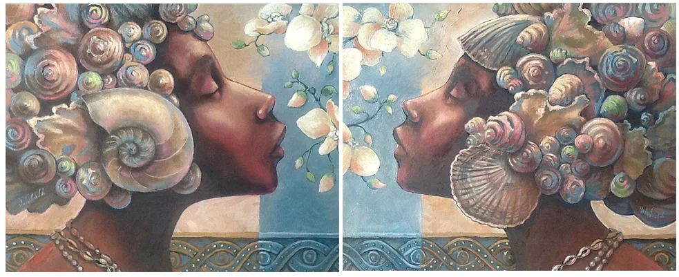 EBONY GODDESSES SET by John Holyfield — Giclee On Paper