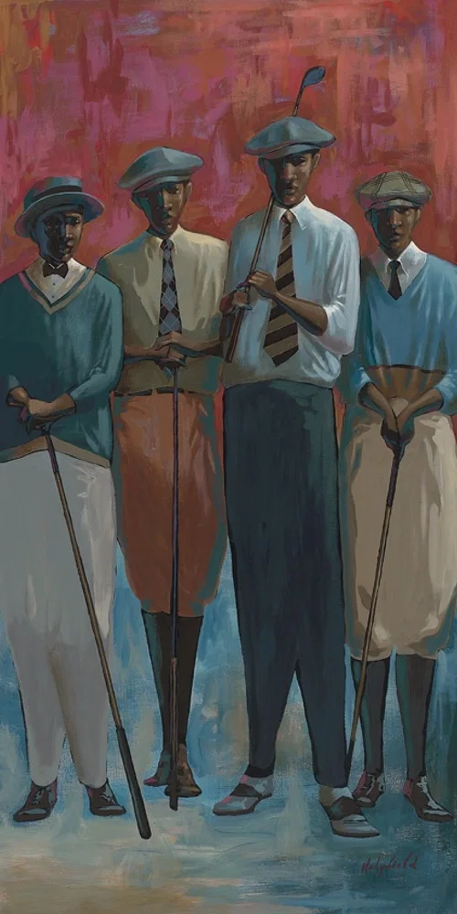 Kings Of The Fairway Large by John Holyfield — Giclee On Canvas