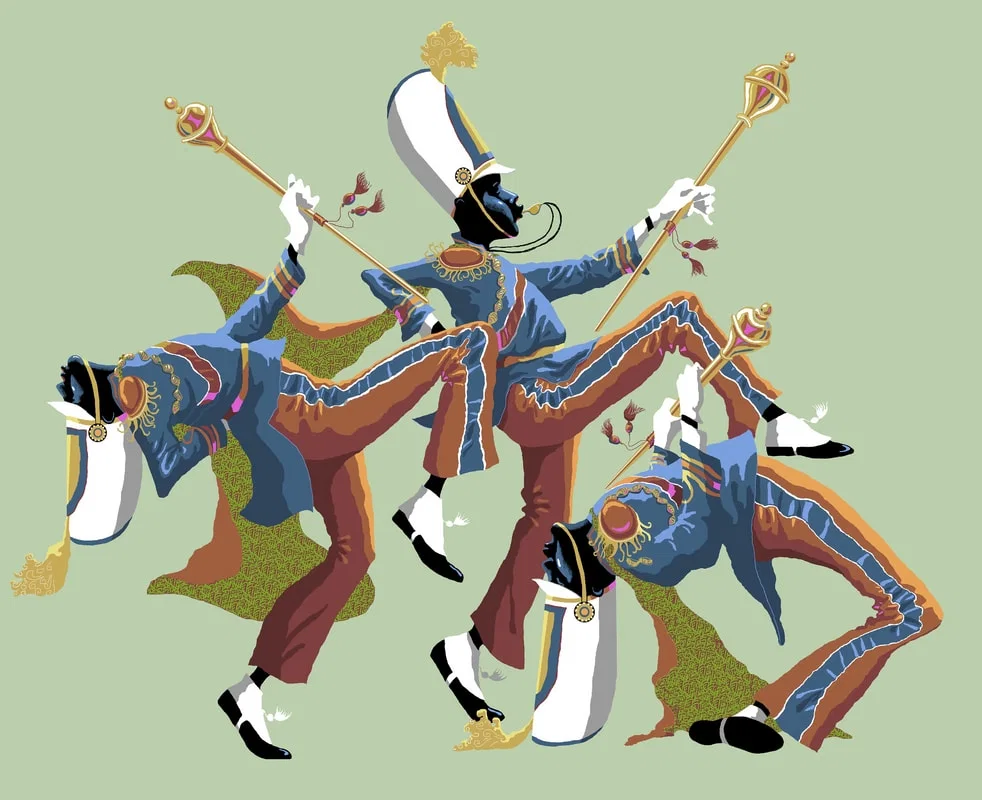 THREE MAJORS GREEN by John Holyfield — Giclee On Canvas Remarque